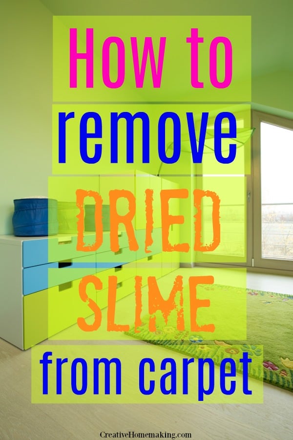 how to remove slime from carpet with ice