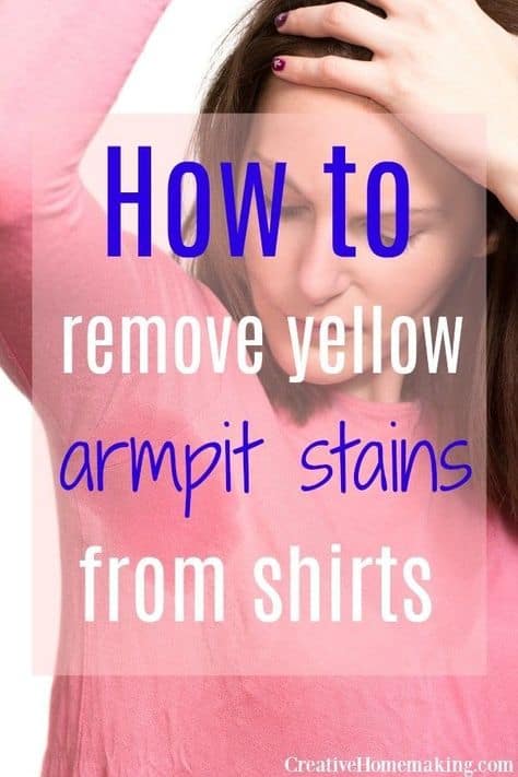 How to remove armpit stains from shirts. One of my favorite laundry hacks!