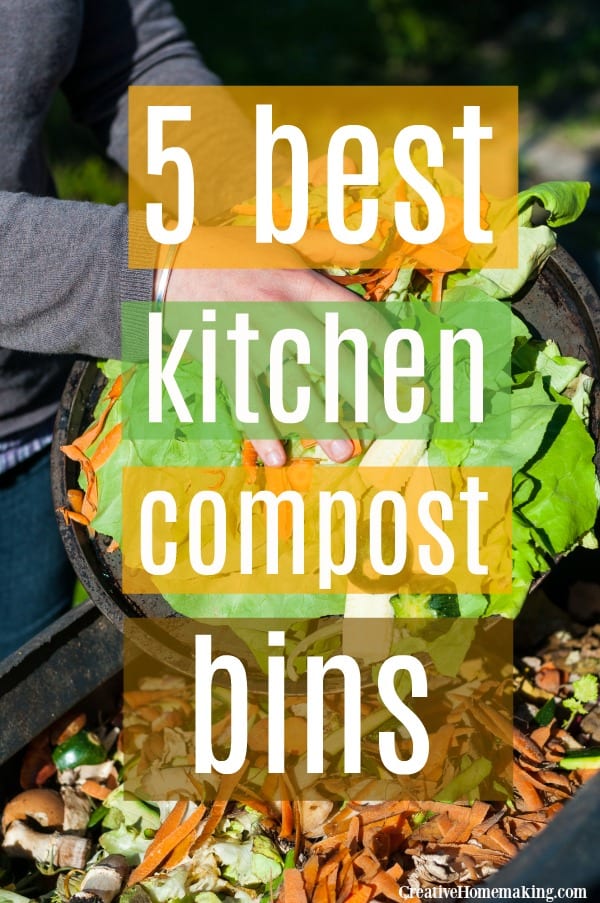 5 best kitchen compost bins for your countertop or under your kitchen sink. Easy compost for beginners!