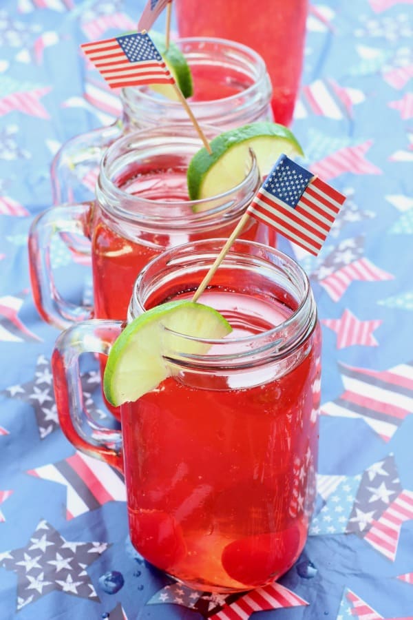 Easy Sonic copycat recipe for cherry limemade. Makes enough for a crowd, great for parties! One of my favorite summer drinks.