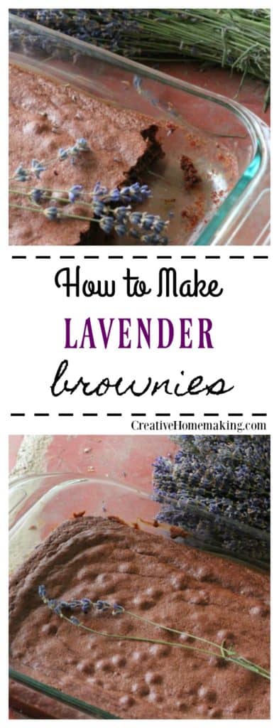 Easy recipe for making lavender brownies. One of my favorite ways to bake with dried lavender!