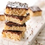 How to use a slice of bread to soften your stale Rice Krispie Treats! Tips for making soft Rice Krispie Treats that don't turn out hard when you make them.