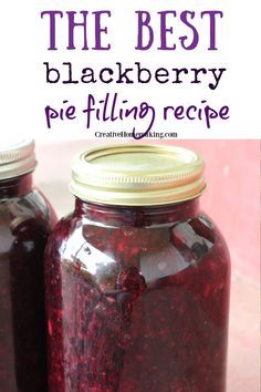 Recipe for canning the best blackberry pie filling you've ever made from fresh blackberries. One of my favorite homemade pie fillings!