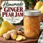 This homemade ginger pear jam is a delicious way to preserve fresh pears for fall and winter. Learn how to make this flavorful pear jam from scratch and can it for your homemade pantry. A cozy fall canning recipe for anyone who loves old-fashioned homemade goodness.