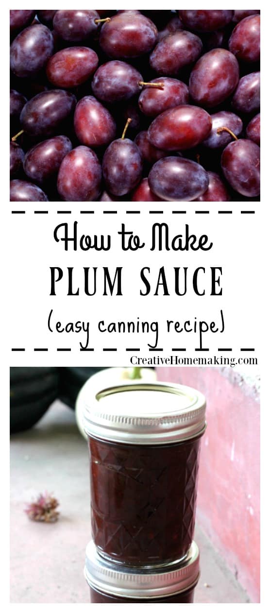 Canning Plum Sauce - Creative Homemaking