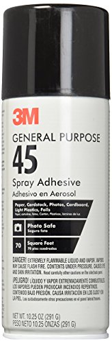 3M General Purpose 45 Spray Adhesive, 10-1/4-Ounce, White