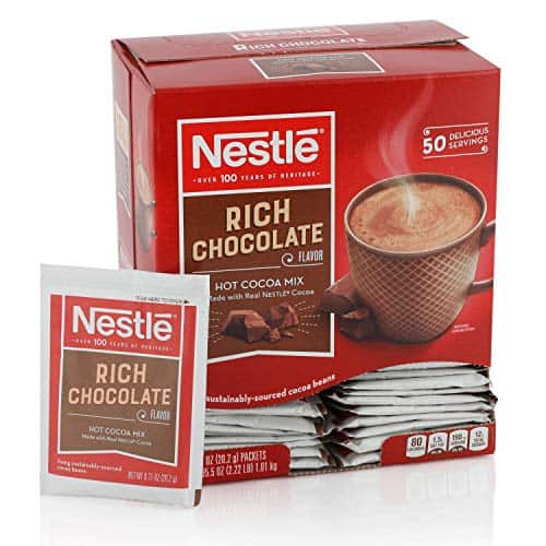 Nestle Hot Chocolate Packets, Hot Cocoa Mix, Rich Chocolate Flavor, Made with Real Cocoa, 50 Count (0.71 Oz each), 35.5 Oz