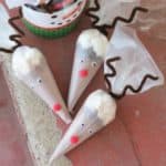 Easy DIY reindeer hot chocolate cones make a great hot chocolate party favor or a simple DIY holiday gift for friends and family.