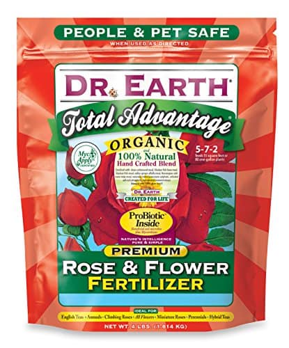 Dr. Earth 702P Organic 3 Rose & Flower Fertilizer in Poly Bag, 4-Pound