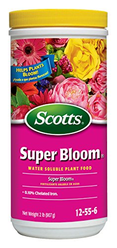 Scotts Super Bloom Water Soluble Plant Food, 2 lb - NPK 12-55-6 - Fertilizer for Outdoor Flowers, Fruiting Plants, Containers and Bed Areas - Feeds Plants Instantly