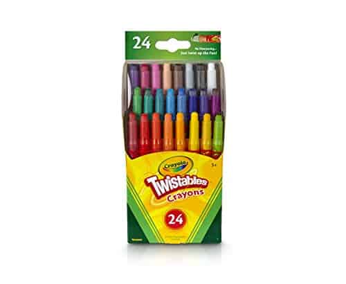 Crayola Mini Twistables Crayons, 24 Classic Colors Non-Toxic Art Tools for Kids & Toddlers 3 & Up, Great For Kids Classrooms Or Preschools, Self-Sharpening No-Mess Twist-Up Crayons