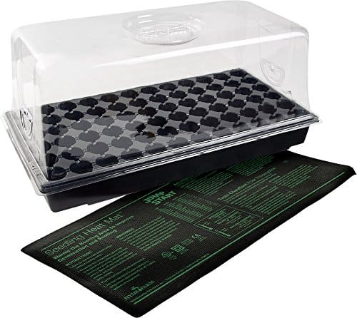 Hydrofarm 7.5 Inch Dome Jump Start CK64060 Hot House with Heat Mat, Tray, 72 Cell Insert, 7.5