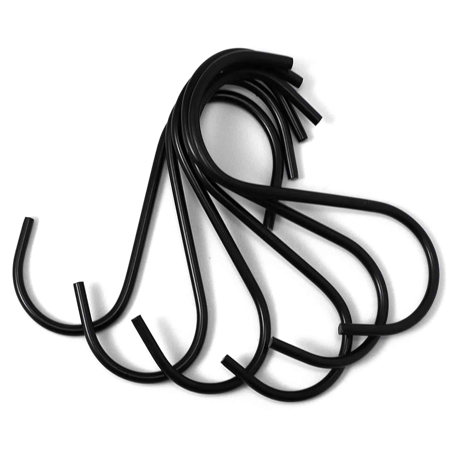 S Hooks Stainless Heavy Duty Hold 40 Pounds Black Finish Steel Pan Pot Holder Hanging Hooks