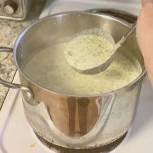 Easy recipe for cream of broccoli soup with heavy cream. My favorite homemade soup recipe!