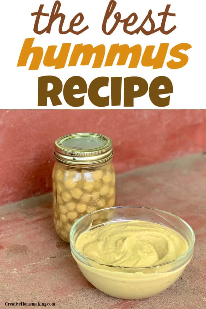 Easy homemade hummus recipe without tahini. One of my favorite recipes for using canned garbanzo beans or chick peas.