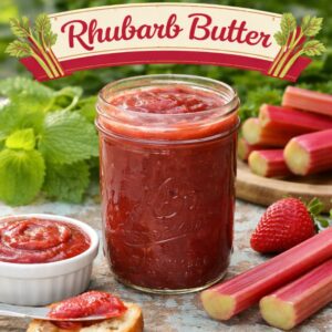Learn how to make and can rhubarb butter with this easy recipe. Perfect for canning beginners, homemade gifts, and preserving fresh rhubarb for later.