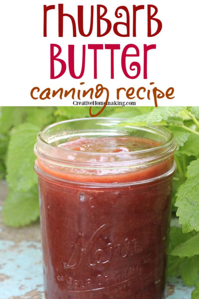 Easy rhubarb butter to make from fresh rhubarb from your garden. Great canning recipe for beginners!