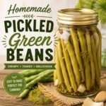 Turn fresh garden green beans into crisp, tangy pickles with this easy homemade recipe. Whether you're stocking your pantry or learning the basics of canning, this recipe is perfect for embracing simple living and from scratch living one jar at a time.