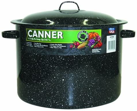 Granite Ware Covered Preserving Canner with Rack, 12-Quart