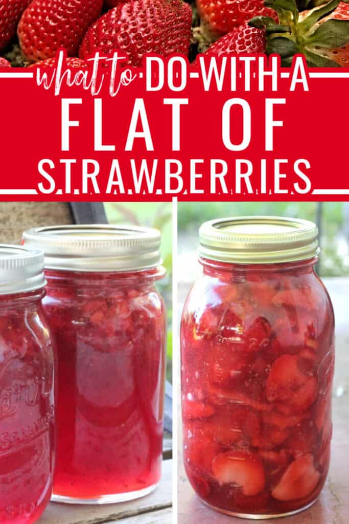 It's strawberry season and you don't know what to do with a flat of strawberries? Freezing tips & 6 different canning recipes for preserving strawberries.