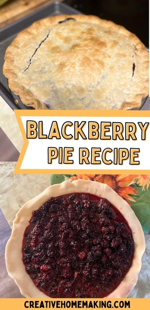 Easy recipe for blackberry pie.