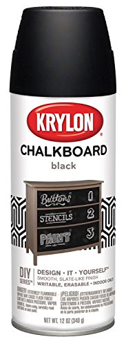 Krylon I00807 Chalkboard Aerosol Spray Paint, 12-Ounce, Black