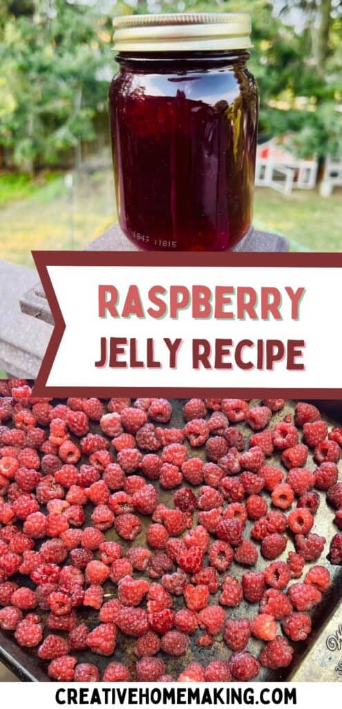 Easy step by step instructions for canning raspberry jelly from fresh raspberries.