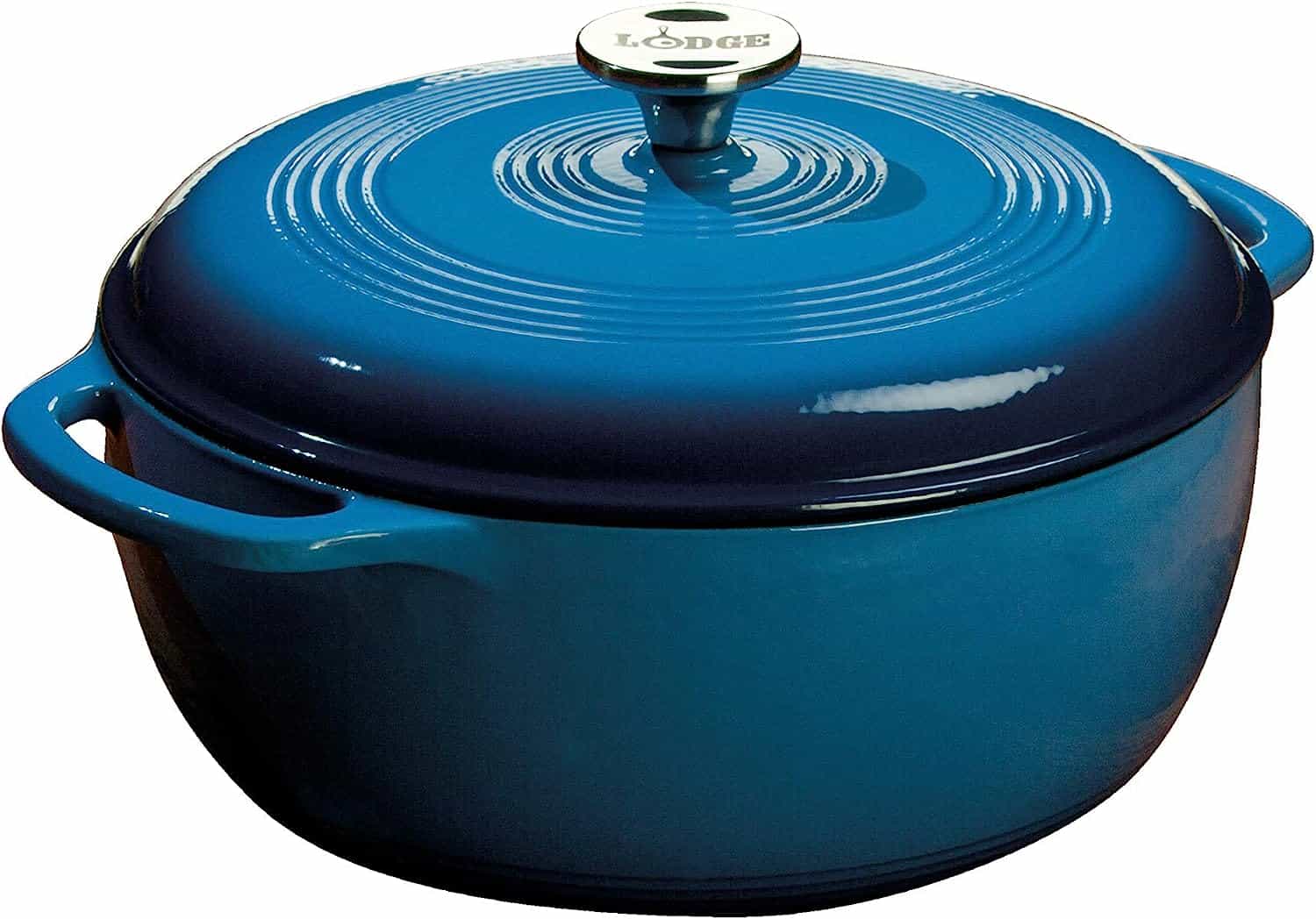 Lodge EC6D33 Enameled Cast Iron Dutch Oven, 6-Quart, Blue