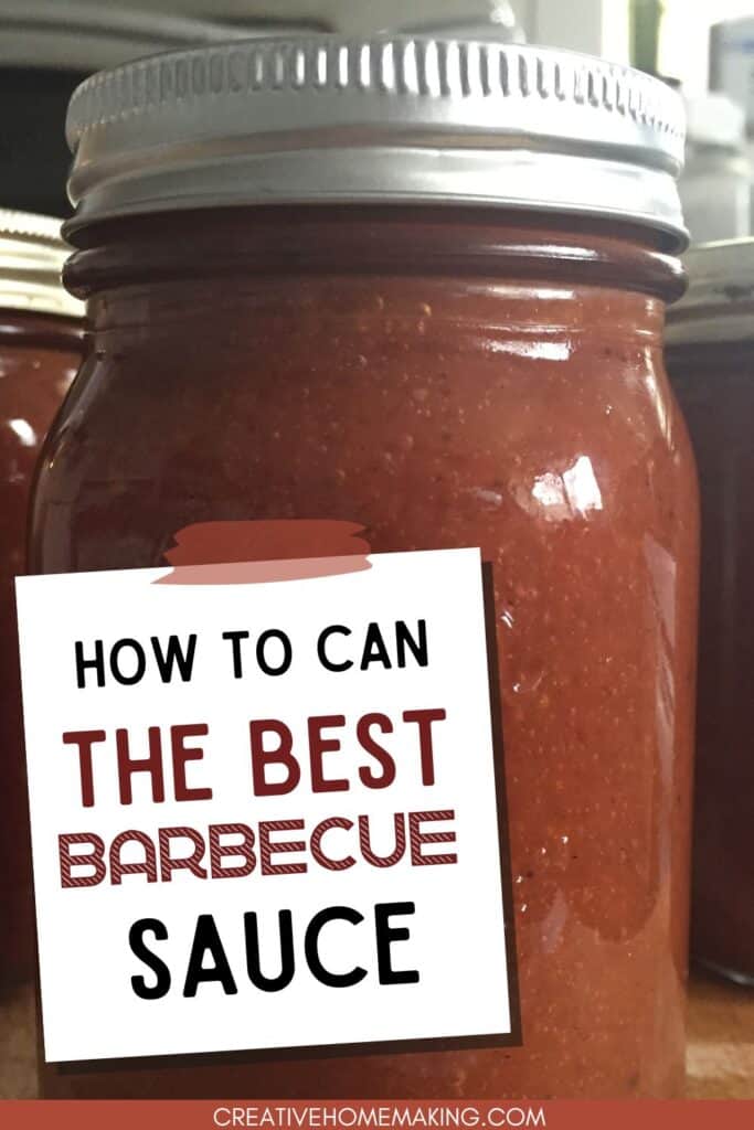 Easy recipe for canning homemade barbecue sauce with tomatoes from your garden.