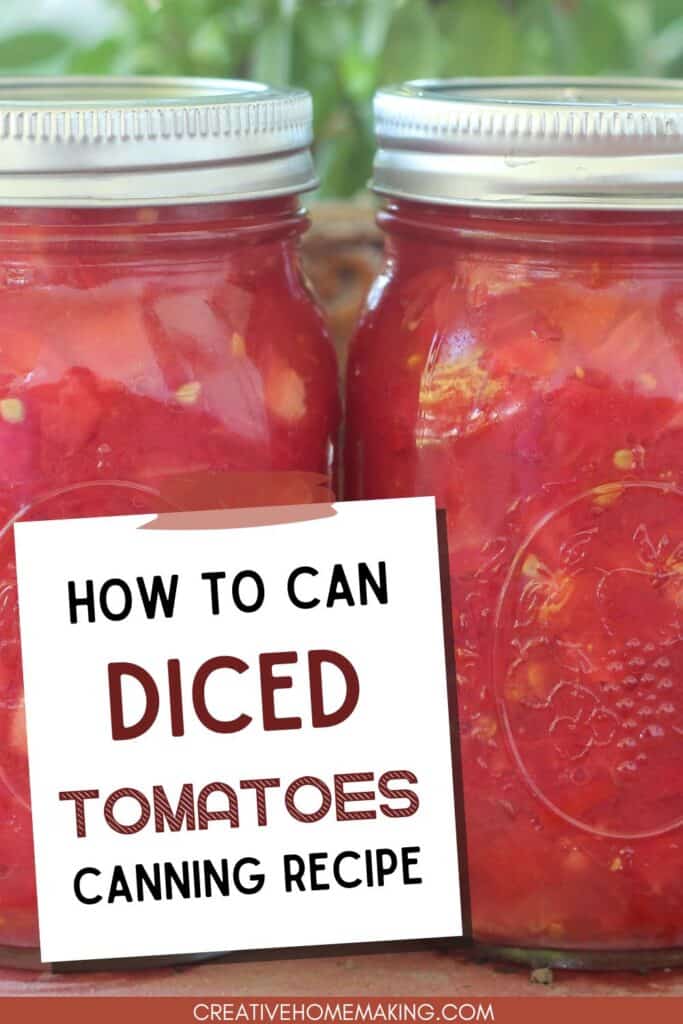 Easy recipe for canning diced tomatoes.
