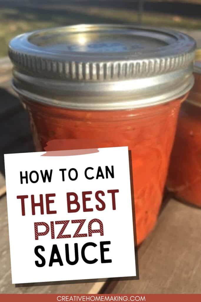 Easy homemade pizza sauce recipe for canning.