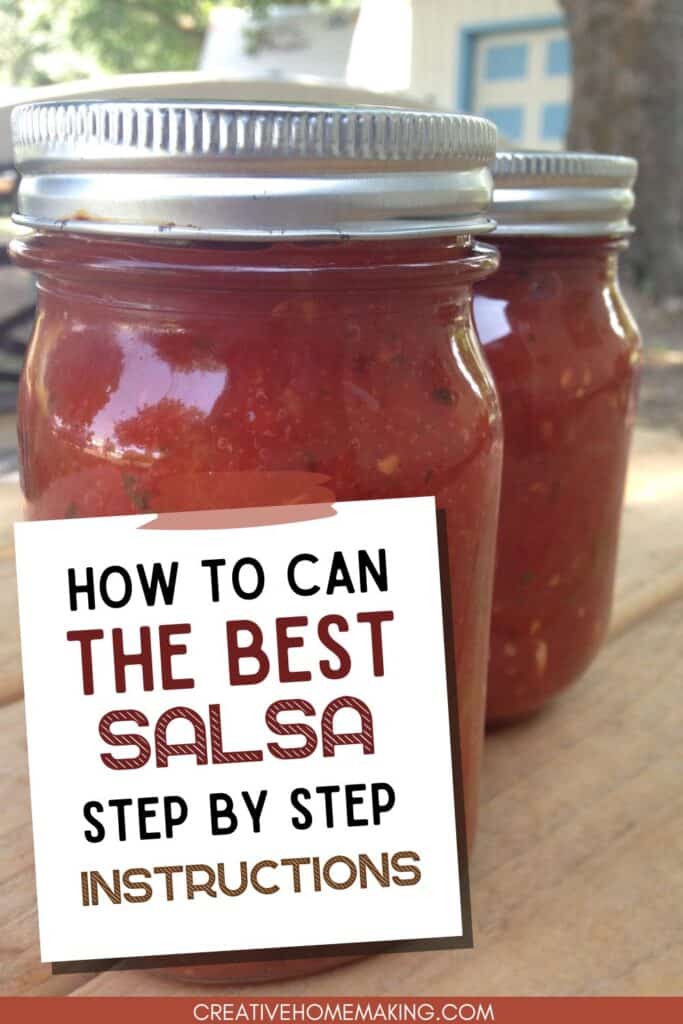 Easy recipe for canning the best homemade salsa.