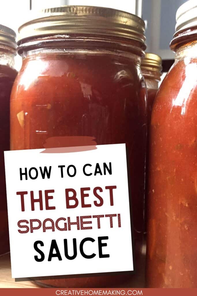 Easy recipe for canning homemade spaghetti sauce.