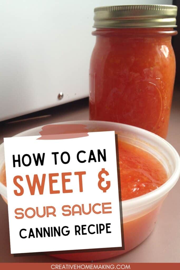 Easy recipe for canning sweet and sour sauce from fresh tomatoes.