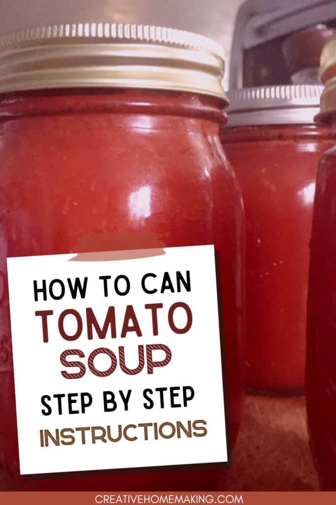 Easy recipe for canning tomato soup.