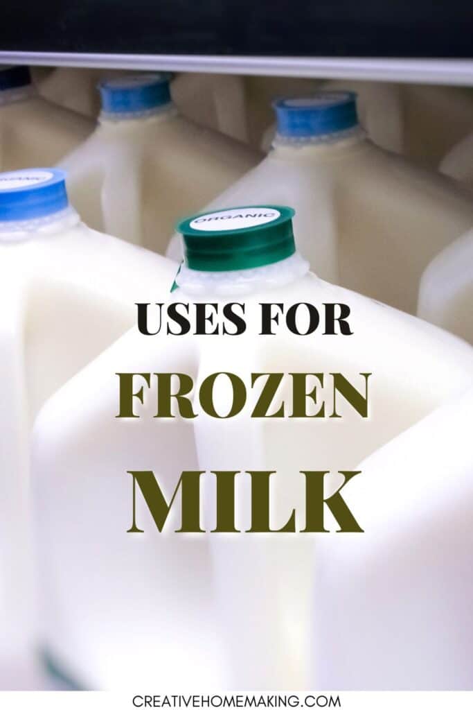 Uses for frozen milk that has been thawed.
