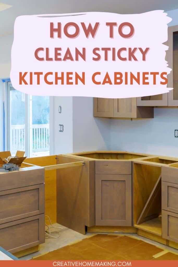 How to easily sticky wood kitchen cabinets--my best tips and tricks! 