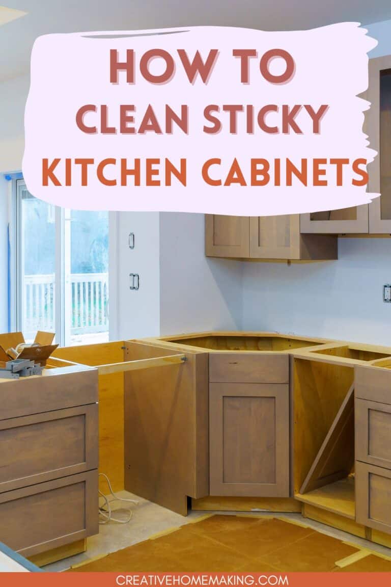 How To Easily Clean Sticky Wood Kitchen Cabinets Creative Homemaking   Sticky Cabinets B 768x1152 