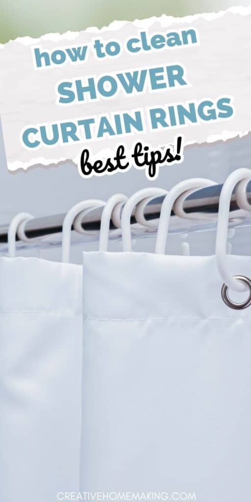 How to clean shower curtain rings. One of my favorite bathroom cleaning tips!
