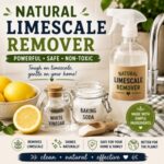 Tired of hard water stains making your faucets and sinks look cloudy no matter how much you clean? This natural limescale remover uses lemons, vinegar, and baking soda to help break down buildup naturally. A simple homemaking favorite for simple homemade living, practical home care tips, and a fresher-feeling home!
