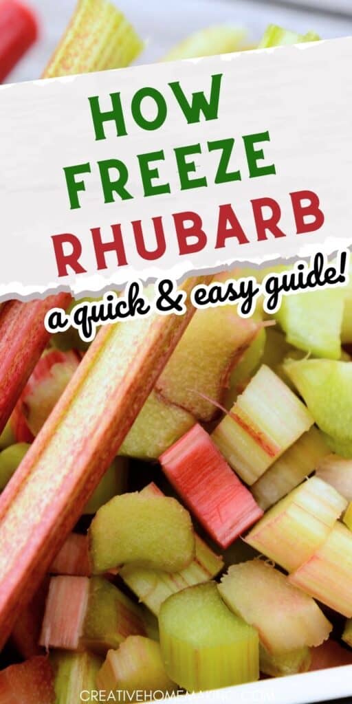 Learn the best way to freeze rhubarb! Our step-by-step guide will show you how to prepare, package, and store rhubarb by freezing to use in your favorite crisps and sauces.