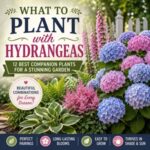 Looking for the perfect companions for your hydrangeas? Try planting hostas, ferns, Japanese painted ferns, bleeding hearts, hellebores, and boxwood to create a layered landscape full of color and texture. These easy companion planting ideas will help your hydrangeas thrive.