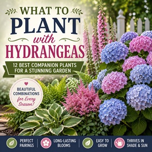 Looking for the perfect companions for your hydrangeas? Try planting hostas, ferns, Japanese painted ferns, bleeding hearts, hellebores, and boxwood to create a layered landscape full of color and texture. These easy companion planting ideas will help your hydrangeas thrive.