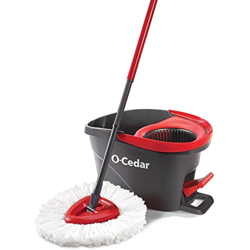 O-Cedar EasyWring Microfiber Spin Mop, Bucket Floor Cleaning System