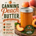 Preserve the sweet flavor of ripe peaches with this easy peach butter recipe. It's perfect for spreading on toast, biscuits, muffins, waffles, and adding to your favorite baked goods. A must-save recipe for anyone who enjoys from scratch living, canning, and homemade peach recipes.