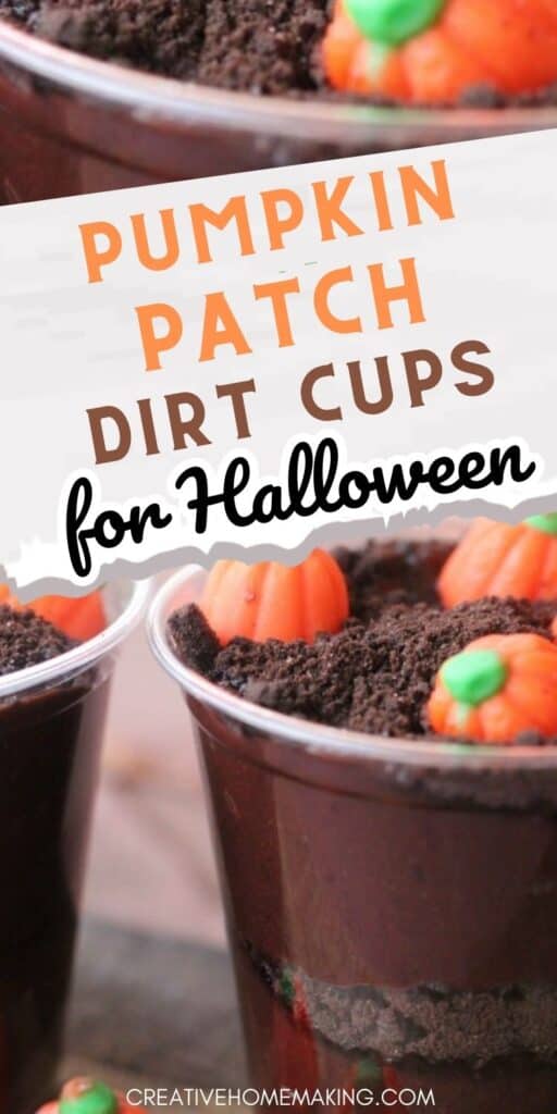 Get into the Halloween spirit with our pumpkin patch dirt cups recipe. Layer chocolate pudding and crushed Oreos in a clear cup or jar, top with whipped cream and a candy pumpkin, and voila! You have a fun and festive Halloween dessert that's perfect for kids and adults alike. Add gummy worms or other Halloween candies for an extra touch of fun. Follow our easy recipe and impress your guests with these cute and spooky treats. Pin now and try later!