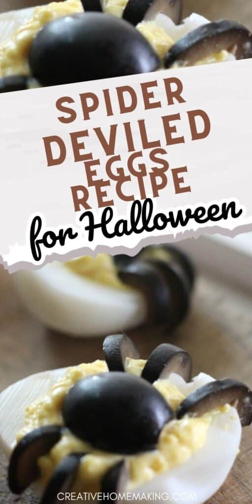 Add a creepy twist to your Halloween appetizers with our spider deviled eggs recipe. Simply hard boil your eggs, mix the yolks with mayonnaise and mustard, and use black olives to create the spider body and legs. These eggs are a fun and easy way to impress your guests and add a touch of Halloween to your appetizer selection. Follow our simple instructions and enjoy the spooky and delicious flavors of Halloween. Pin now and try later!