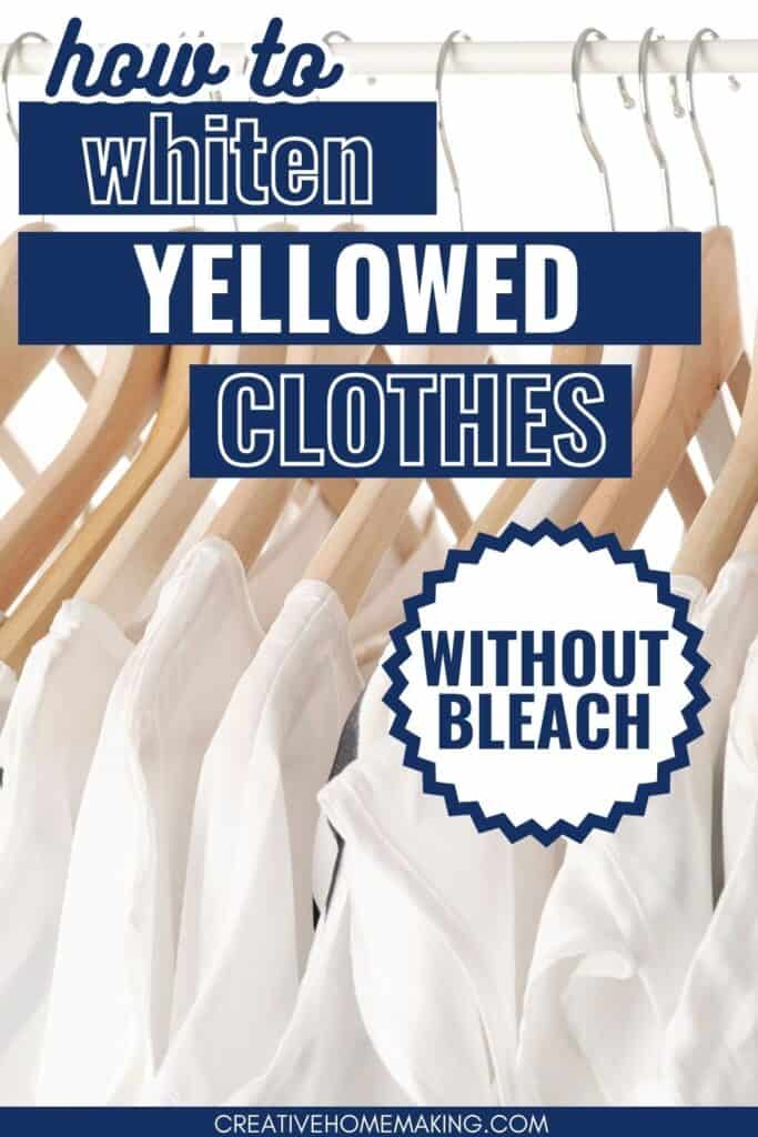 Tired of yellowed white clothes ruining your wardrobe? Try this natural solution for brightening your whites without harsh chemicals. Your clothes will look like new in no time!