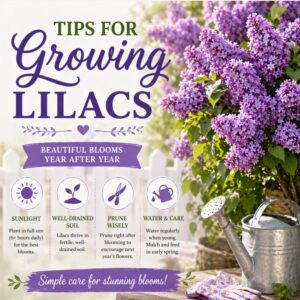 Learn the best tips for growing lilacs including sunlight, watering, pruning, and soil needs. Simple lilac care advice for healthy shrubs and beautiful spring blooms.