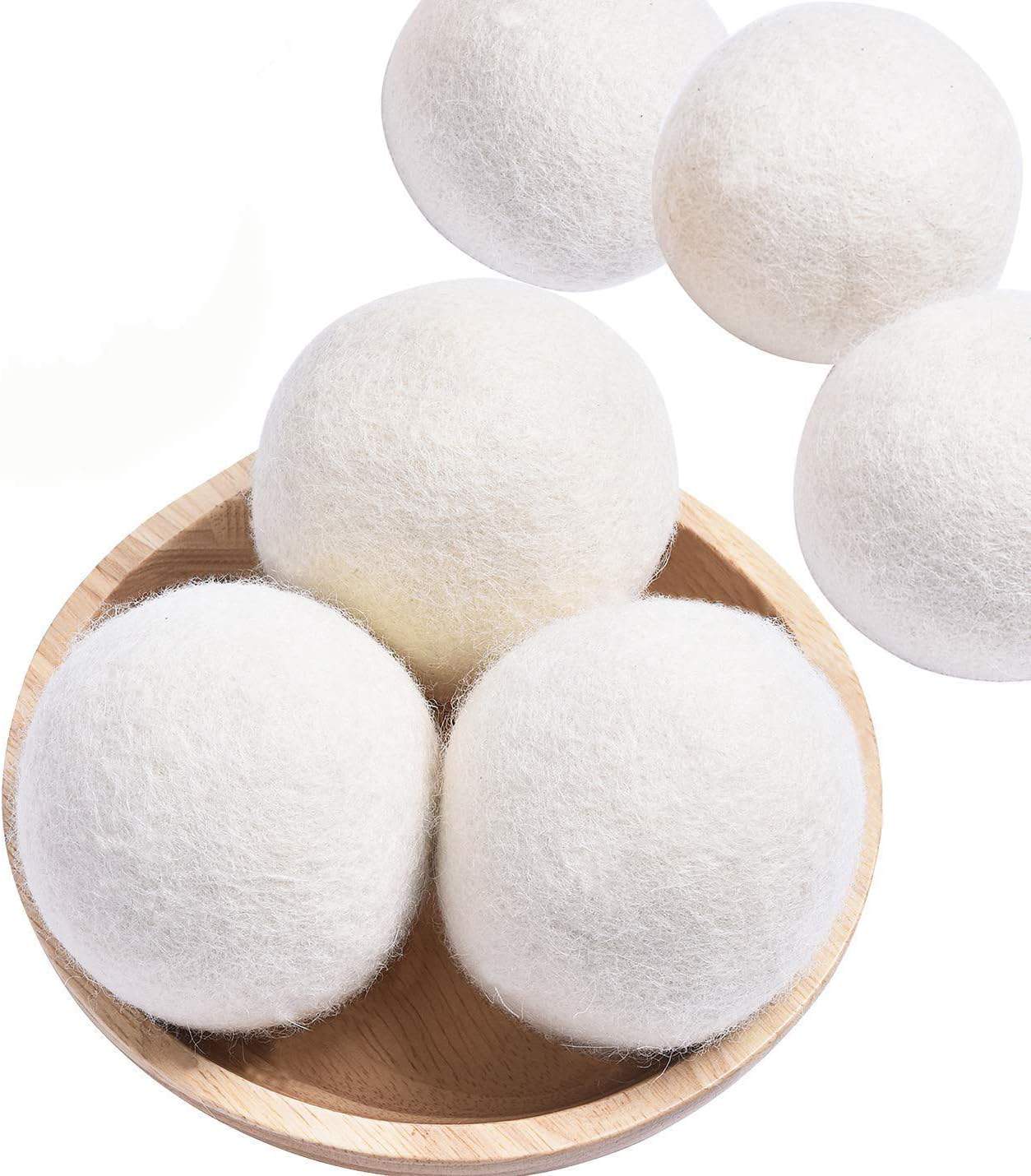 Organic Wool Dryer Balls XL,Handmade Laundry Dryer Balls Reusable Natural Fabric Softener, Dryer Sheets Alternative